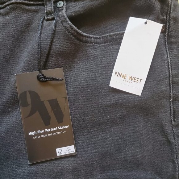 NINE WEST JEANS women's washed black high rise jeans size 18 - Picture 2 of 15